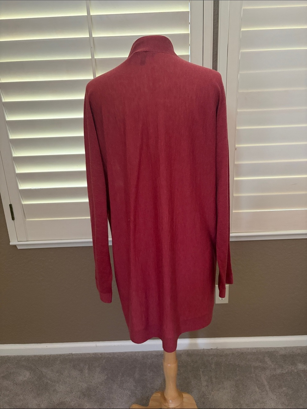 Eileen Fisher Women's Open Front Cardigan Sweater - Rust XL Like New - Picture 4 of 7